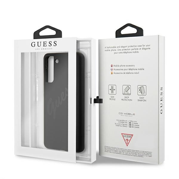 Guess GUHCS21MLSVSBK Samsung Galaxy S21+ Plus black hardcase Script Vintage