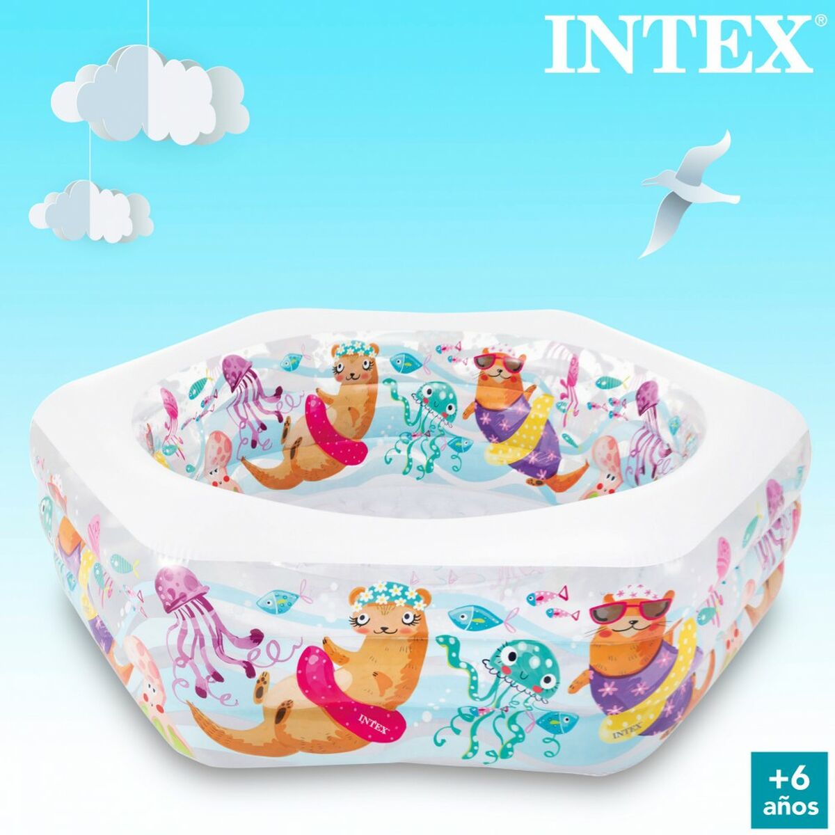 Aufblasbarer Pool   Intex         Wassermann 191 x 61 x 178 cm  