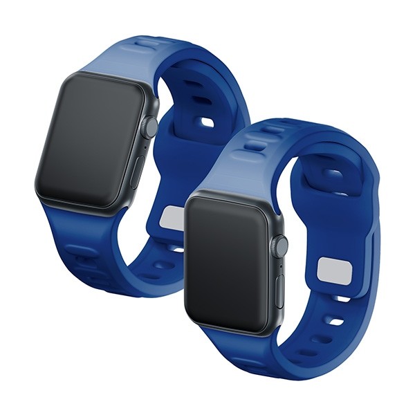 3MK Silicone Watch Strap Apple Watch 4/5/6/7/8/9/SE/Ultra 42/44/45/49mm blue