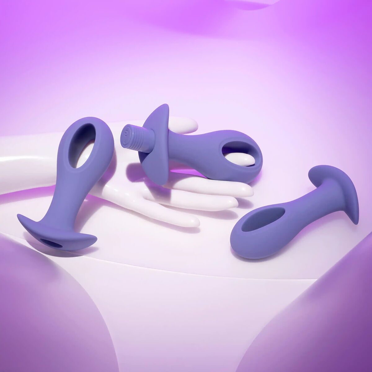 Anal plug Evolved Purple (8,9 cm) (9,5 cm) (10,1 cm)