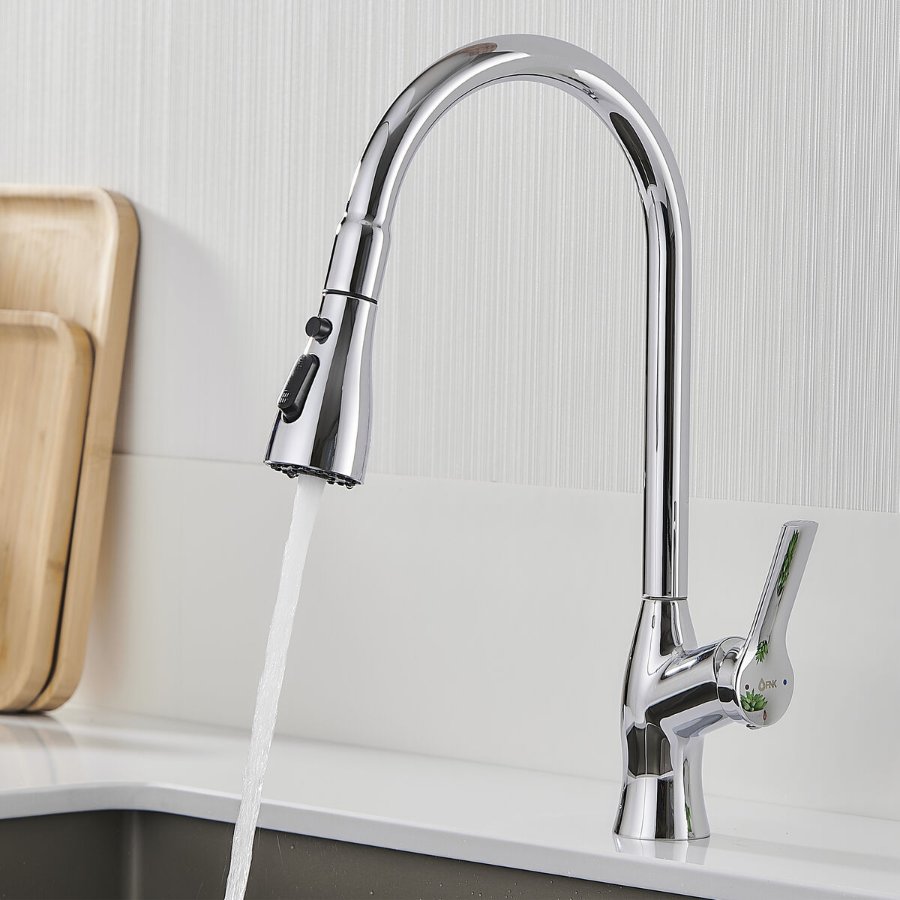 Mixer Tap Fontastock Chrome Stainless steel Brass Ceramic Zinc Alloy C-shaped Height
