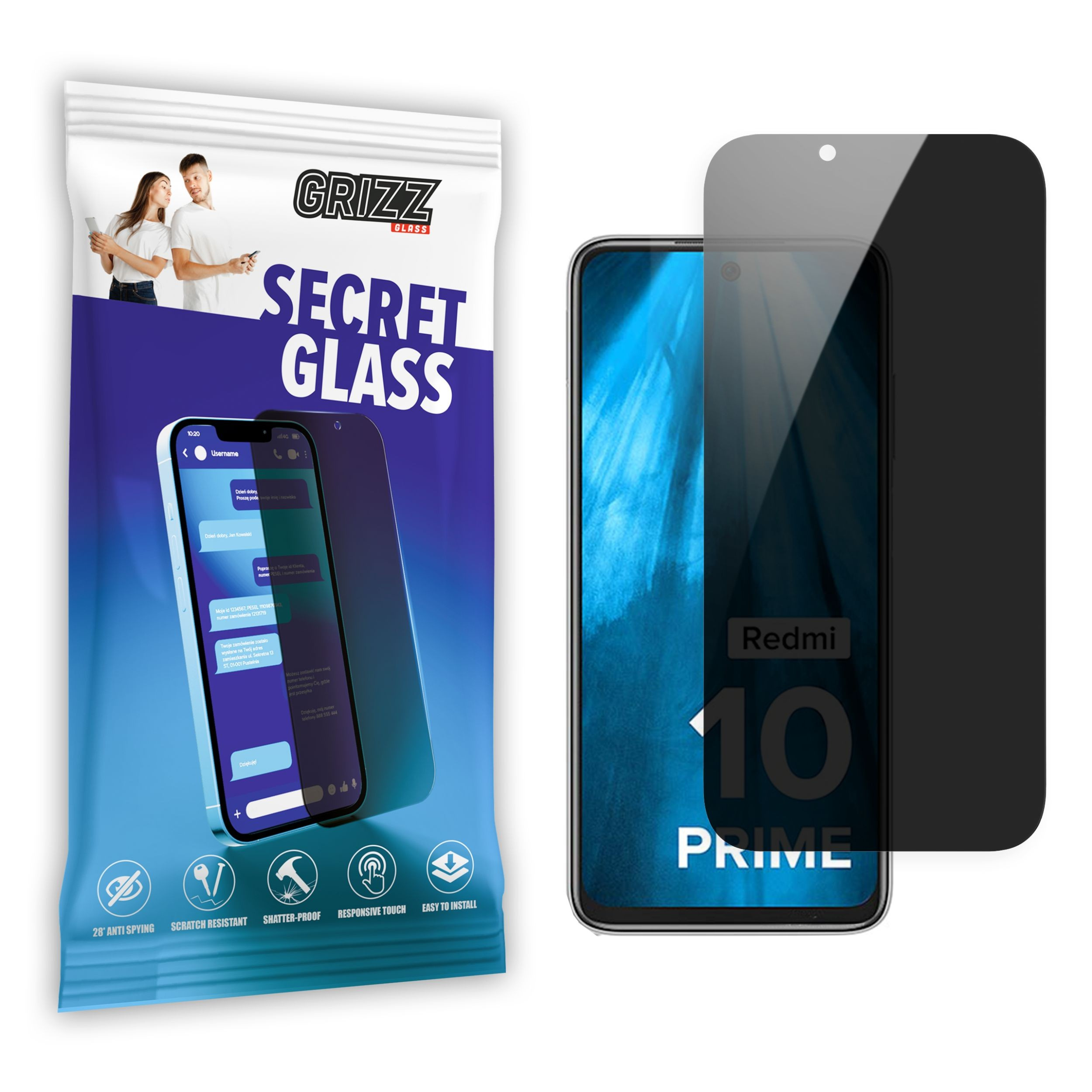 GrizzGlass SecretGlass Xiaomi Redmi 10 Prime 2022