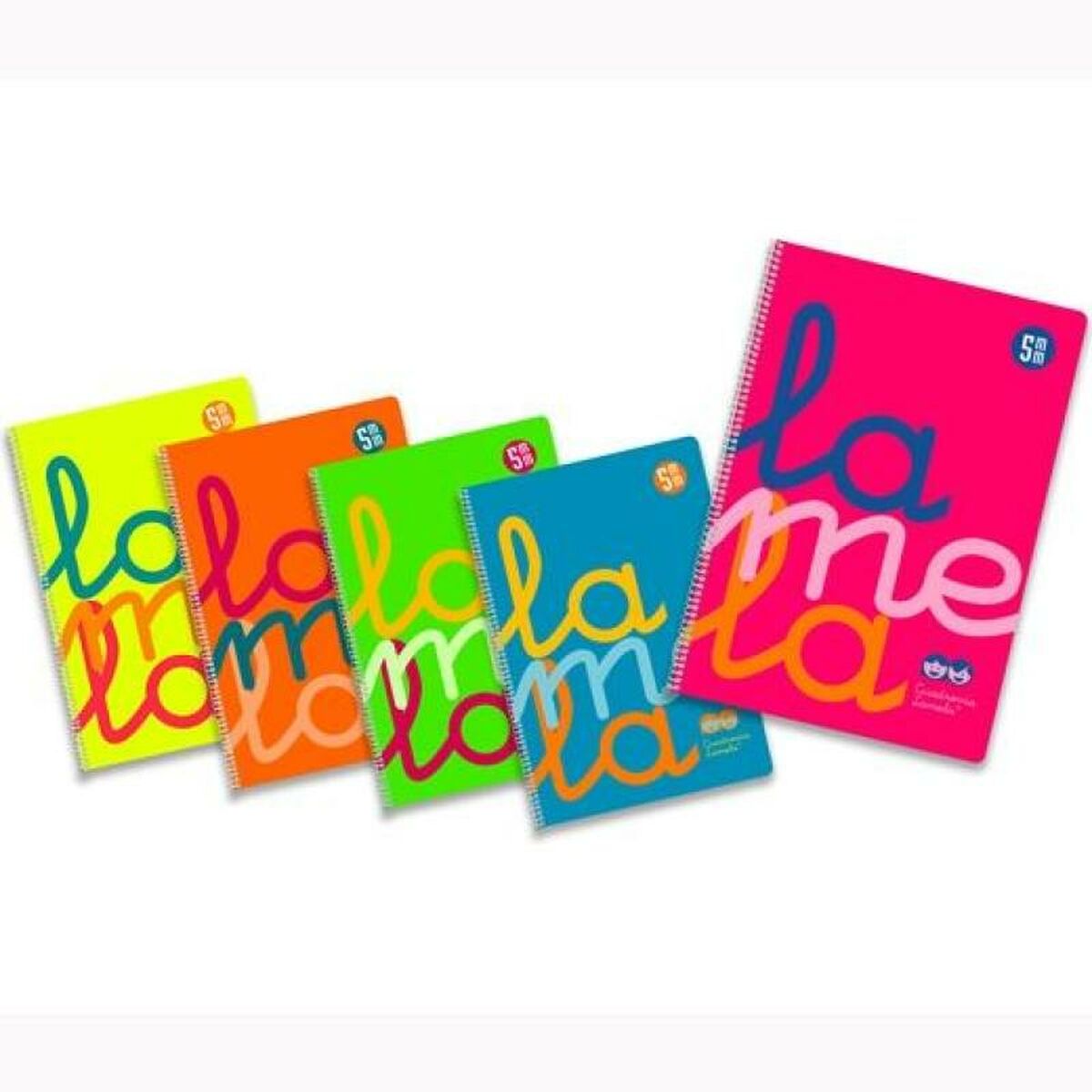 Set of exercise books Lamela Multicolour 80 Sheets Quarto (5 Units)