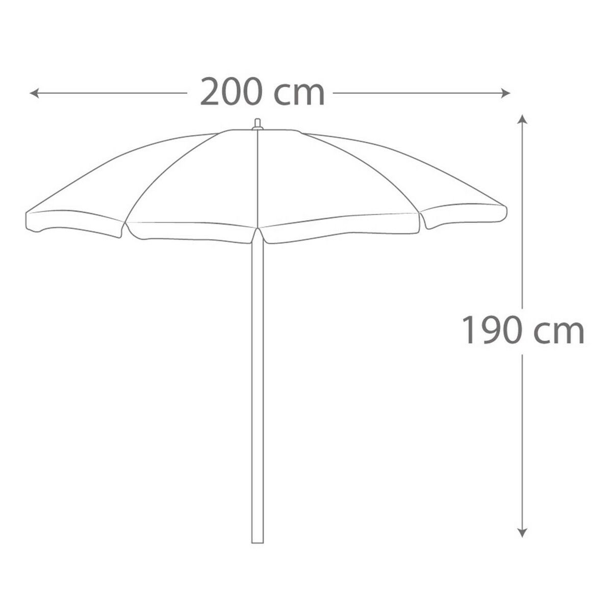 Sunshade Aktive 200 x 190 x 200 cm (12 Units)