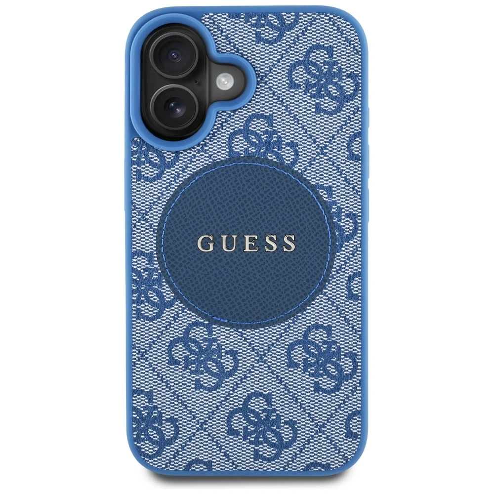 Guess 4G Circle Classic Logo MagSafe Apple iPhone 16 blue