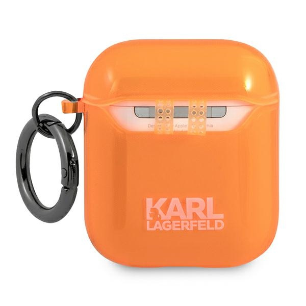 Karl Lagerfeld KLA2UCHFO Apple AirPods cover orange Choupette