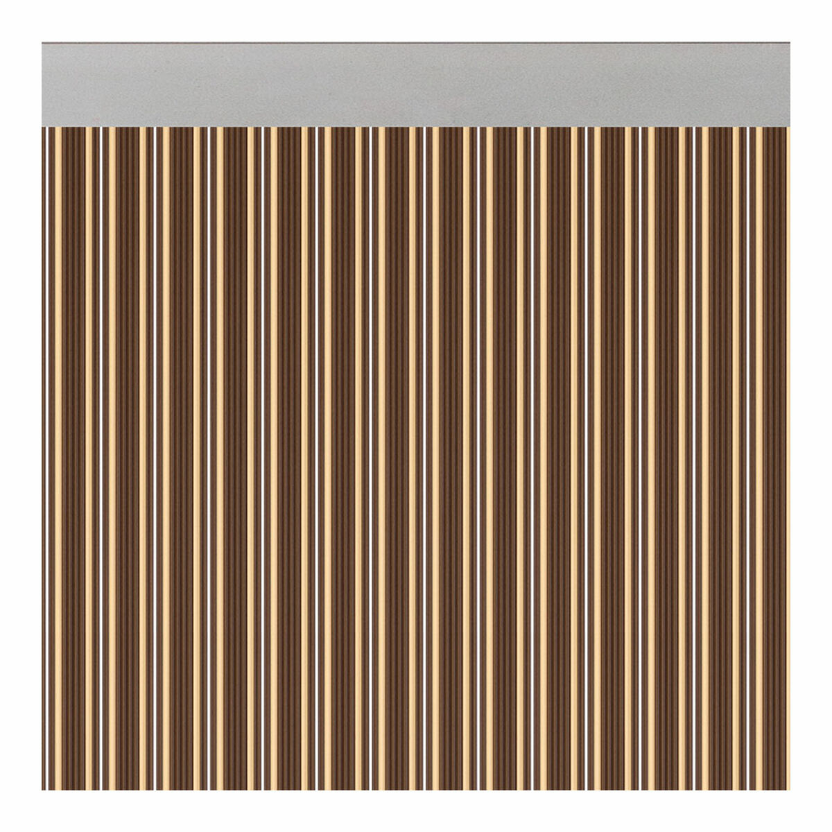 Vorhang Acudam Ferrara Türen Braun Elfenbein Undurchsichtig Außenbereich PVC Aluminium 90 x 210 cm