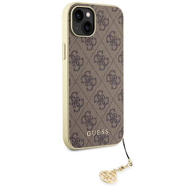 Guess GUHCP15MGF4GBR Apple iPhone 15 Plus hardcase 4G Charms Collection brown