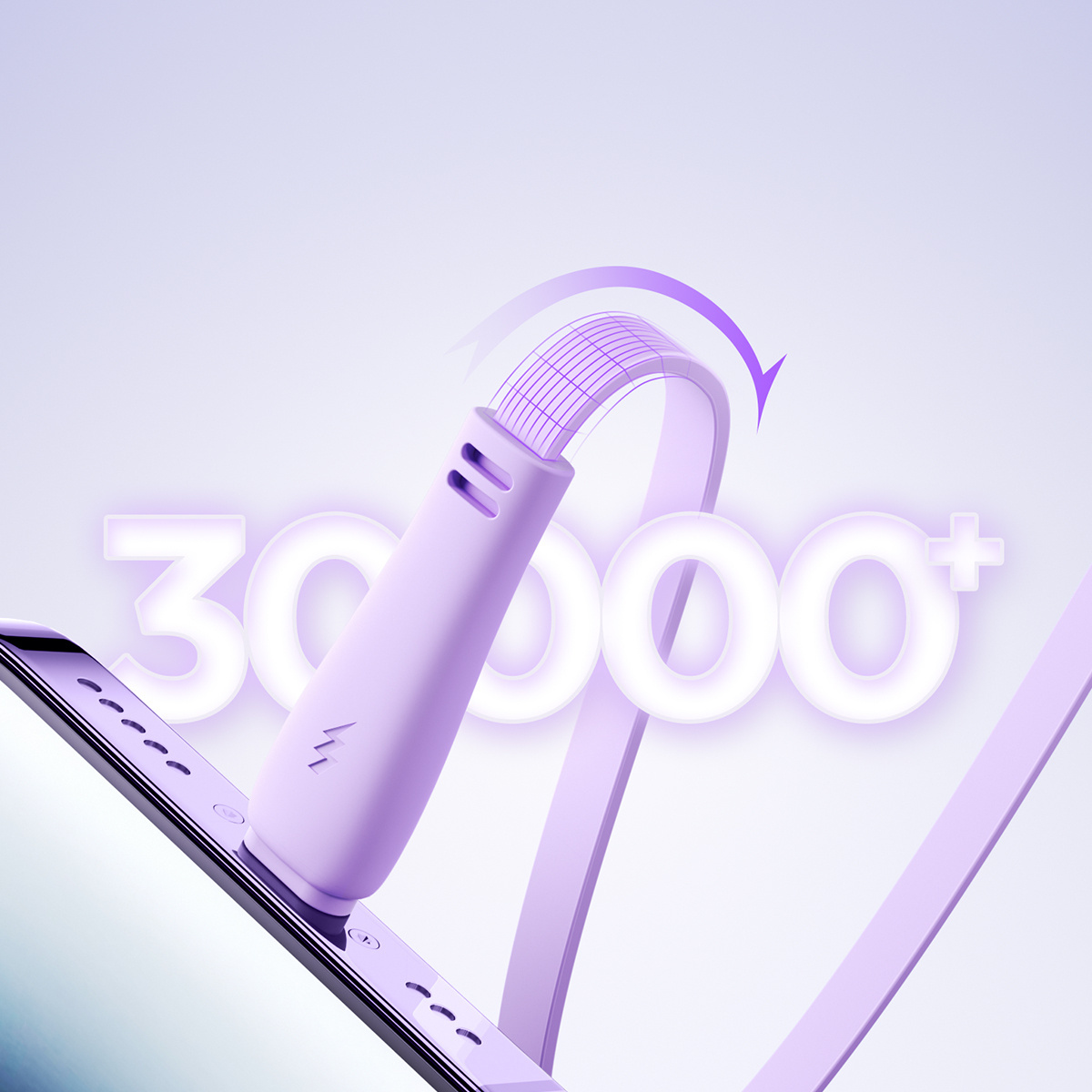 Joyroom Colorful Series S-A40 3in1 cable USB-A / USB-C, Lightning, microUSB 1m purple