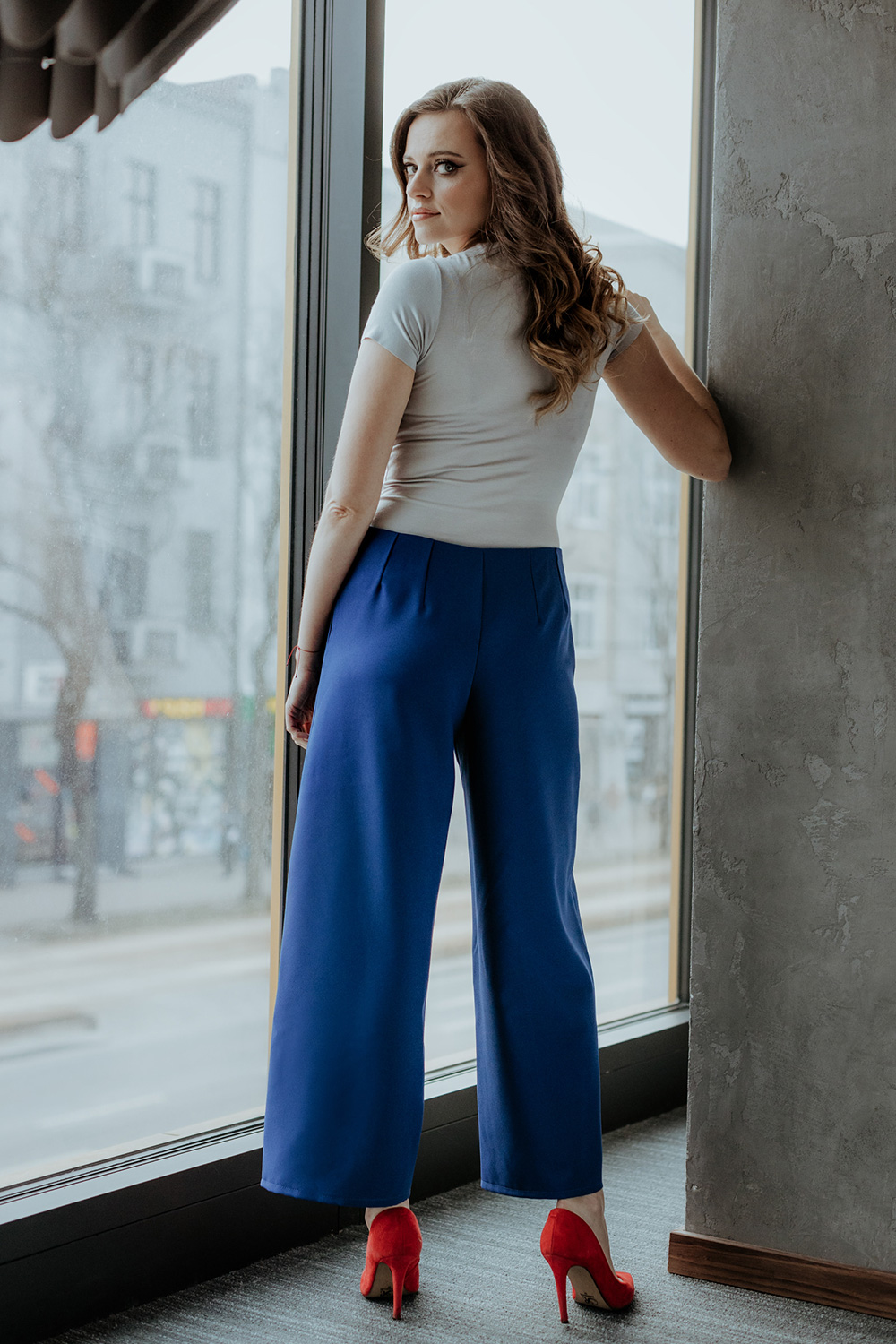 Women trousers model 176700 Tessita navy blue Ladies