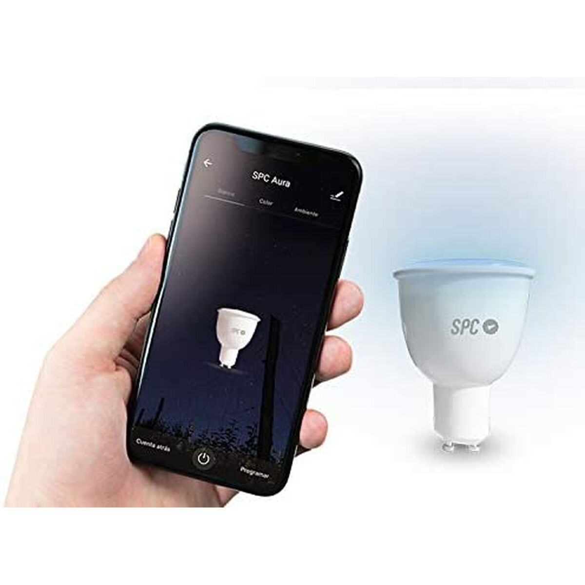 Smart Light bulb SPC AURA450 RGB GU10 WiFi 5,5W LED
