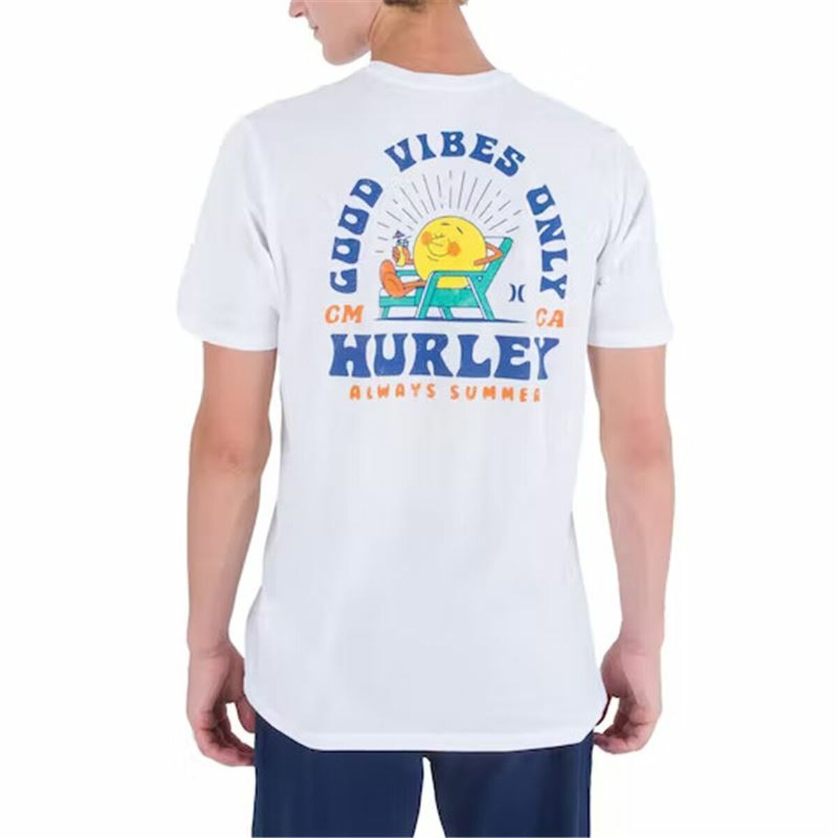 Men’s Short Sleeve T-Shirt Hurley Everyday Vacation White