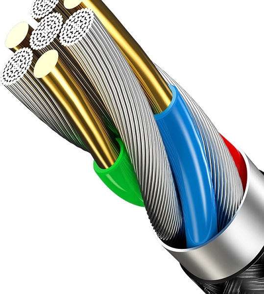 USAMS Nylon Cable U5 2A microUSB black 1,2m SJ224USB01 (US-SJ224)