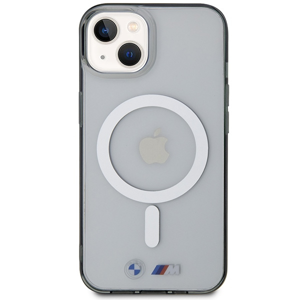 BMW BMHMP14SHCRS Apple iPhone 14 transparent hardcase Silver Ring MagSafe