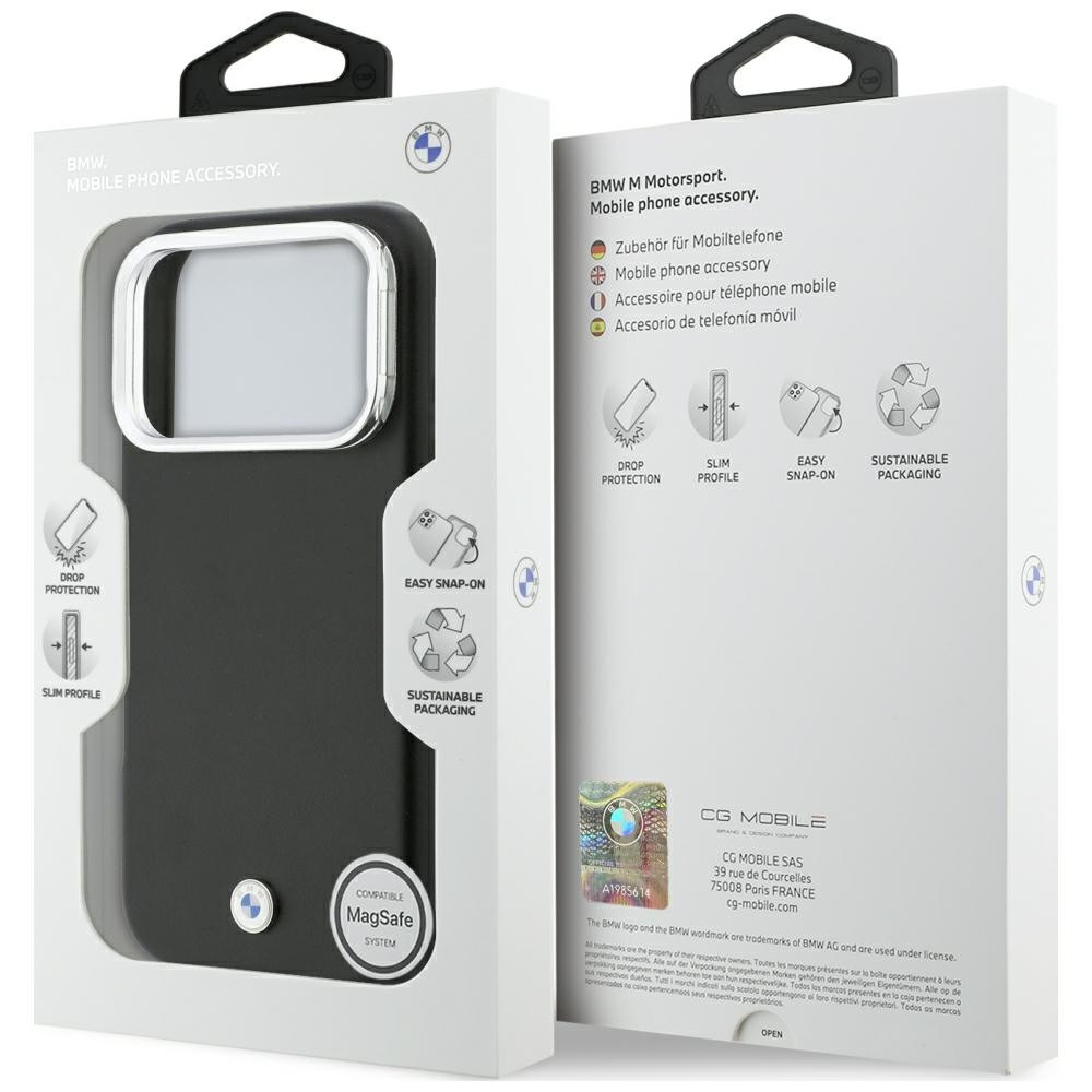 Etui BMW M Sign Metal Logo MagSafe do Apple iPhone 17 Pro czarny