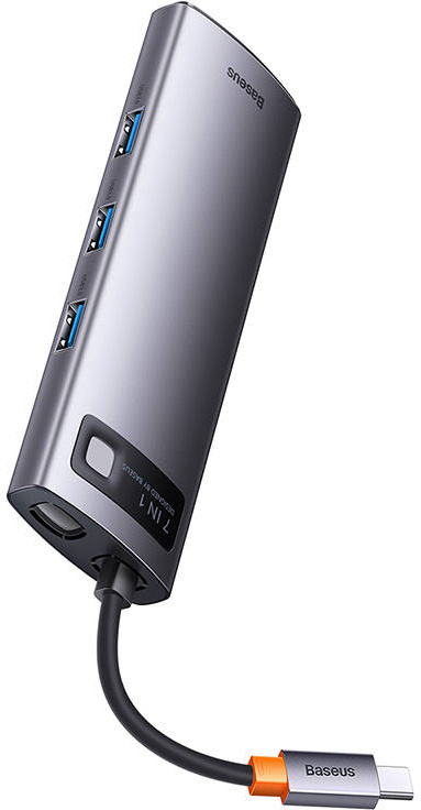 Hub 7in1 Baseus Metal Gleam Series USB-C - 3x USB 3.0 + HDMI + USB-C PD + VGA + Ethernet RJ45