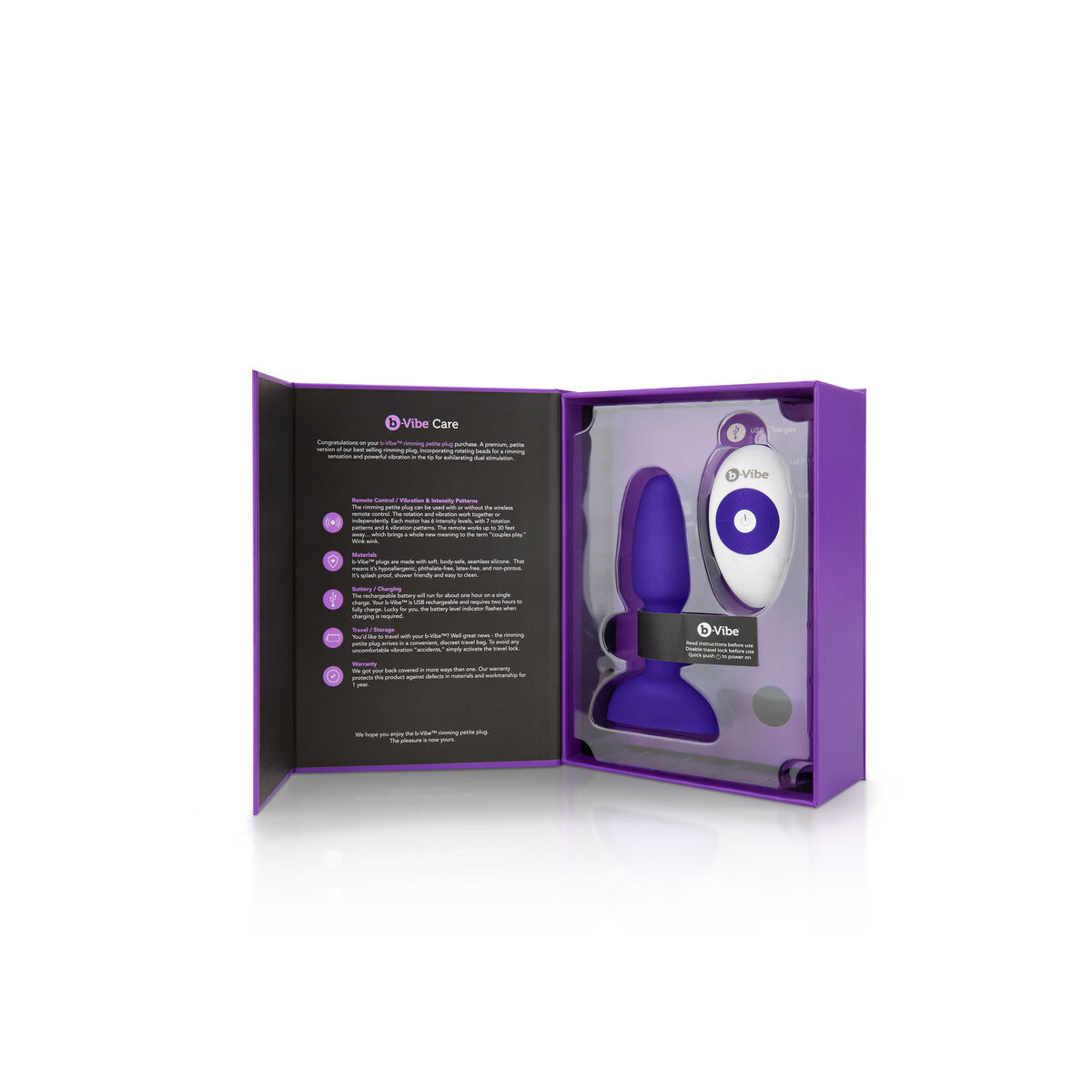 Small Purple Anal Rimming Plug B-Vibe 93044 Small Purple Anal Rimming Plug B-Vibe 93044