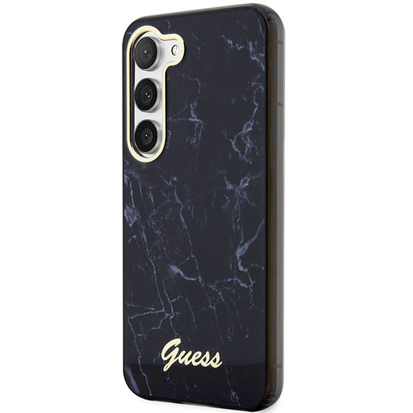 Guess GUHCS23SPCUMAK Samsung Galaxy S23 black hardcase Marble