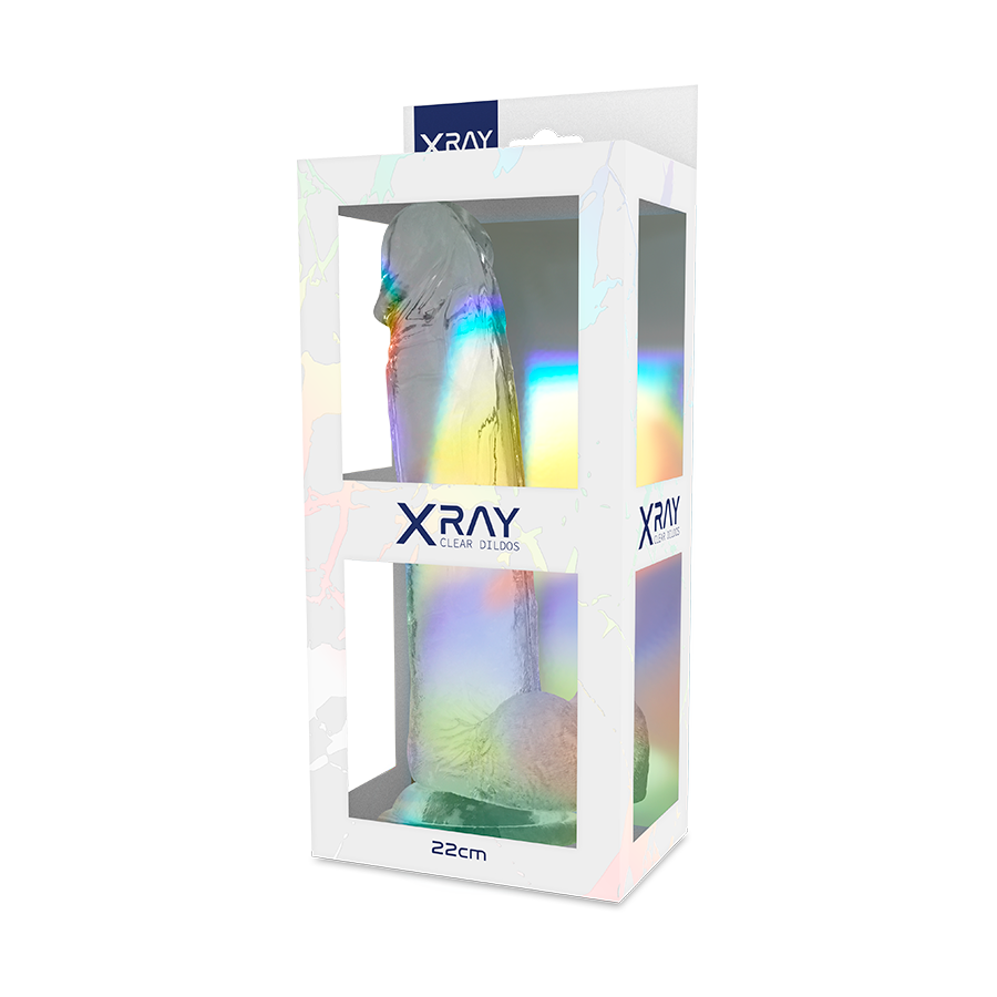 XRAY CLEAR COCK WITH BALLS 22CM X 4.6CM
