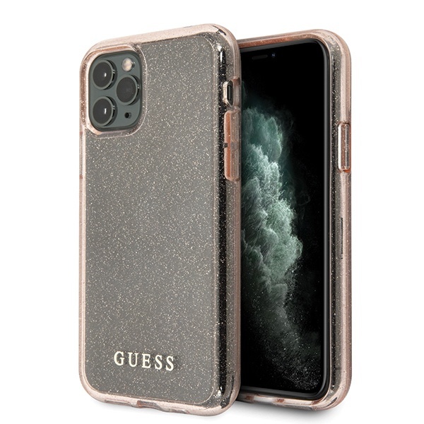 Guess GUHCN58PCGLPI Apple iPhone 11 Pro pink hard case Glitter