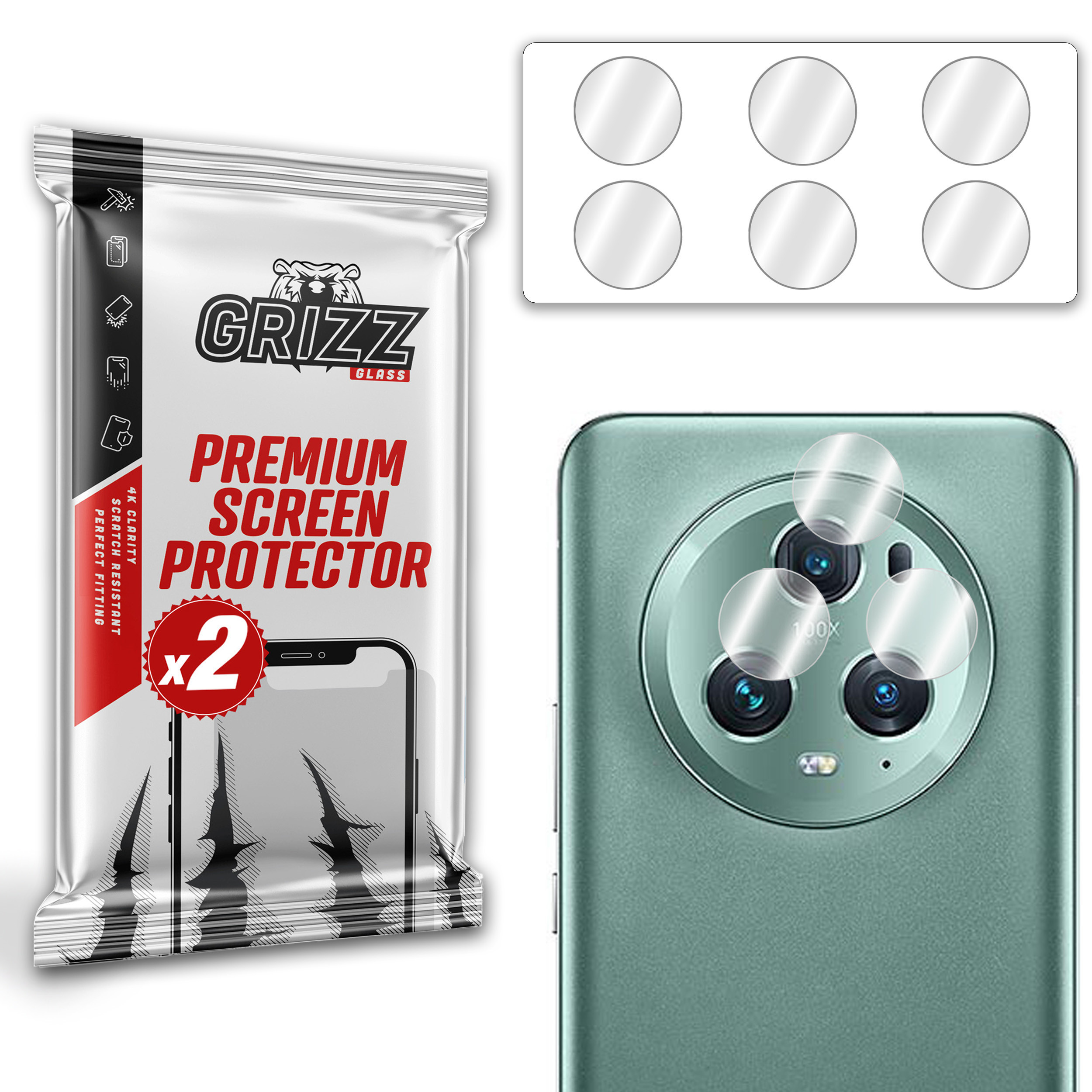 GrizzGlass HybridGlass Camera Glass Honor Magic5 Pro