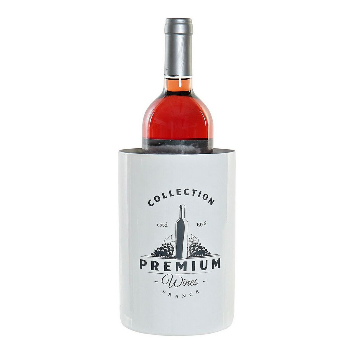 Bottle Cooler DKD Home Decor Silver Stainless steel White 12 x 12 x 18 cm
