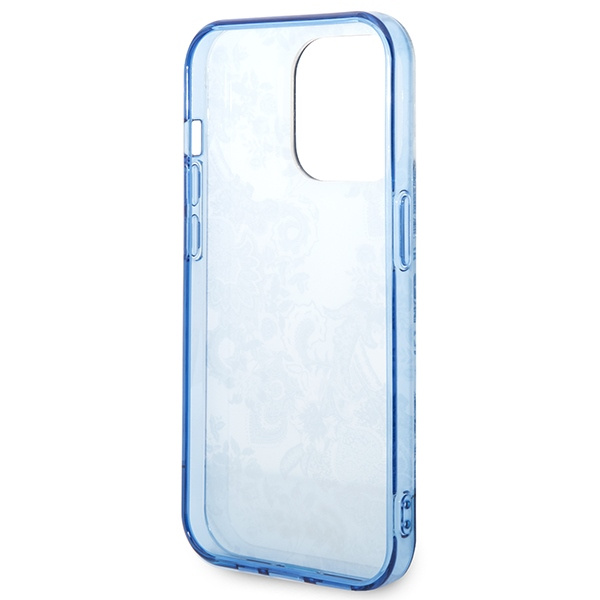Guess GUHCP14LHGPLHB Apple iPhone 14 Pro blue hardcase Porcelain Collection