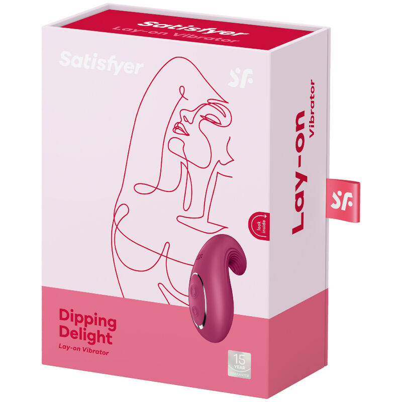 SATISFYER DIPPING DELIGHT LAY-ON VIBRATOR - RED