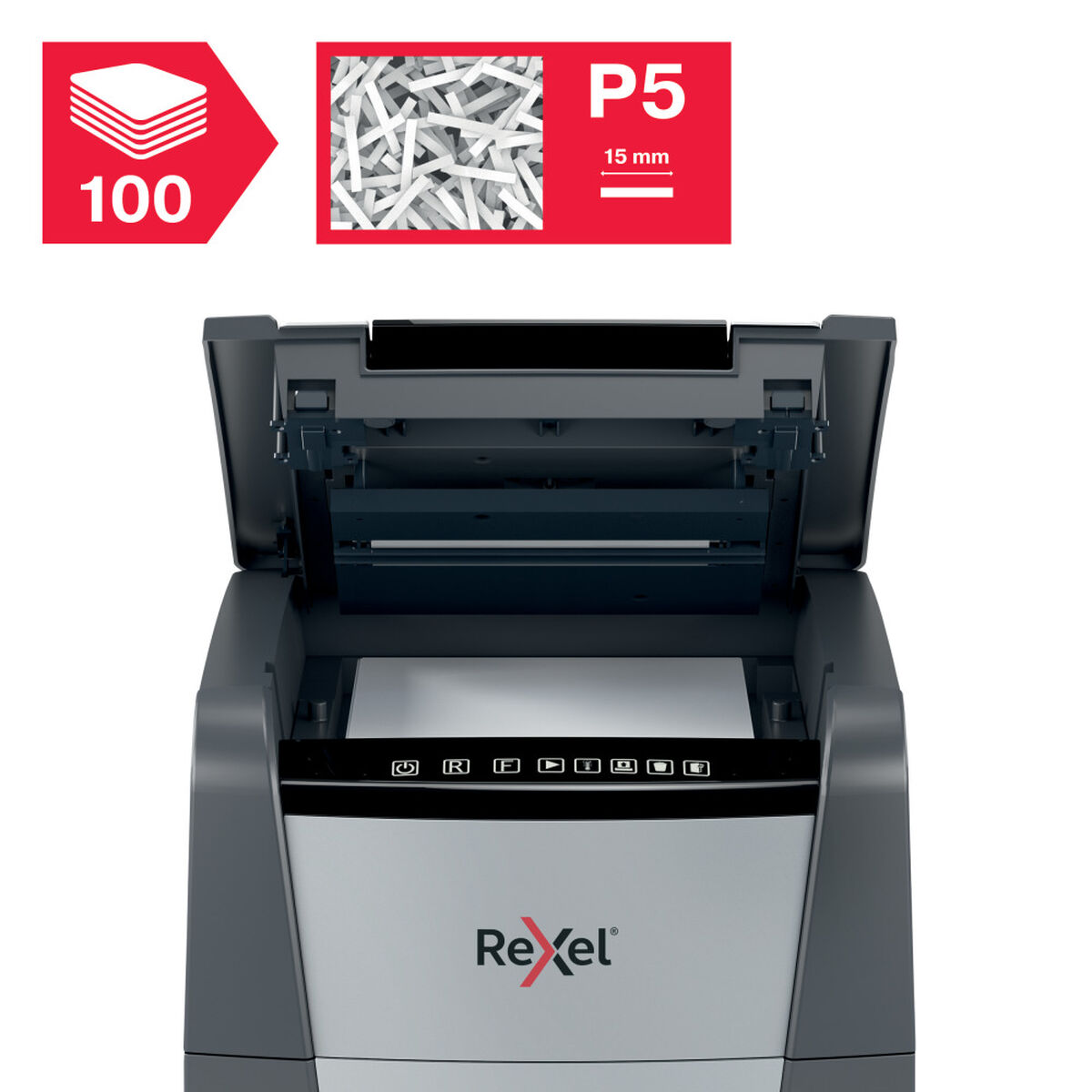 Micro-Cut Paper Shredder Rexel Optimum Auto+ 100M Micro-Cut Paper Shredder Rexel Optimum Auto+ 100M