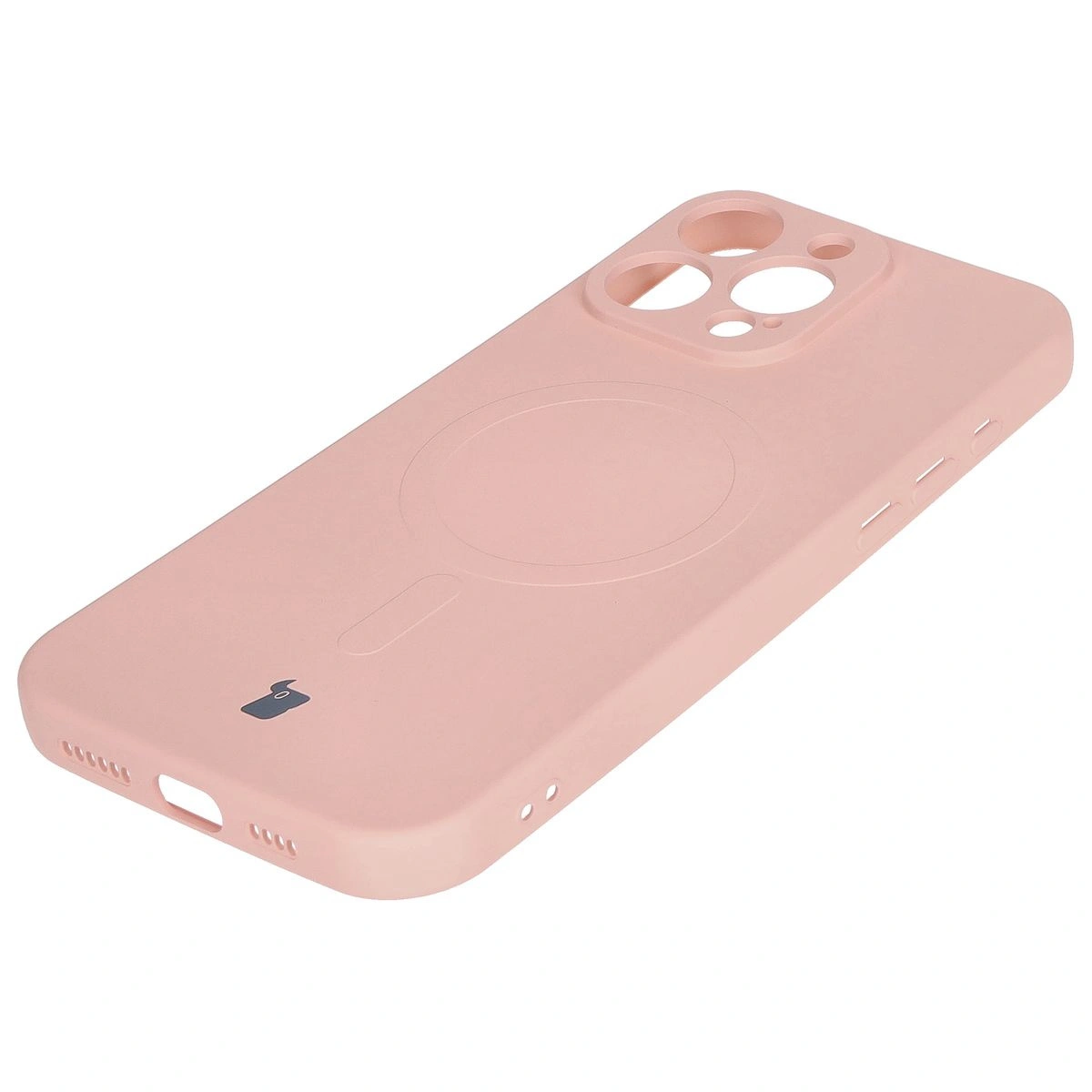 Bizon Case Silicone Magnetic Apple iPhone 16 Pro Max light pink