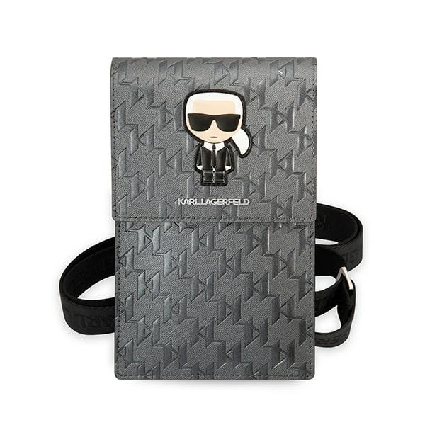 Karl Lagerfeld Bag KLWBSAMIPG silver Ikonik Karl Monogram Patch