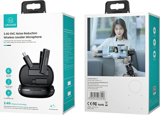 USAMS ENC 2.4G Wireless Lavalier Microphone USB-C ZB243MKF01 (US-ZB243)