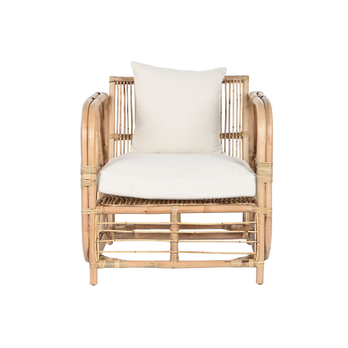 Armchair Home ESPRIT White Natural 72 x 77 x 80 cm