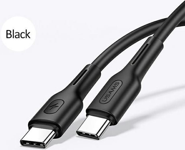 USAMS Cable U43 USB-C - USB-C 100W PD Fast Charge 5A 1.2m black SJ459USB01 (US-SJ459)