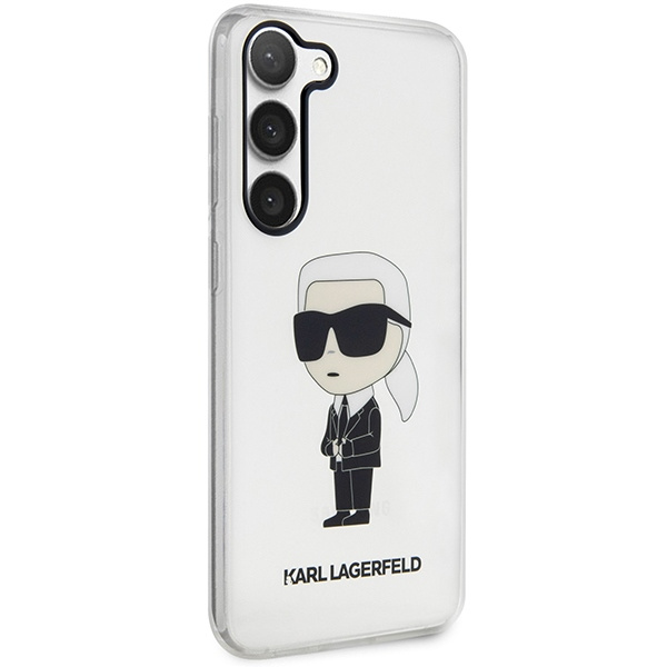 Karl Lagerfeld KLHCS23SHNIKTCT Samsung Galaxy S23 transparent hardcase Ikonik Karl Lagerfeld
