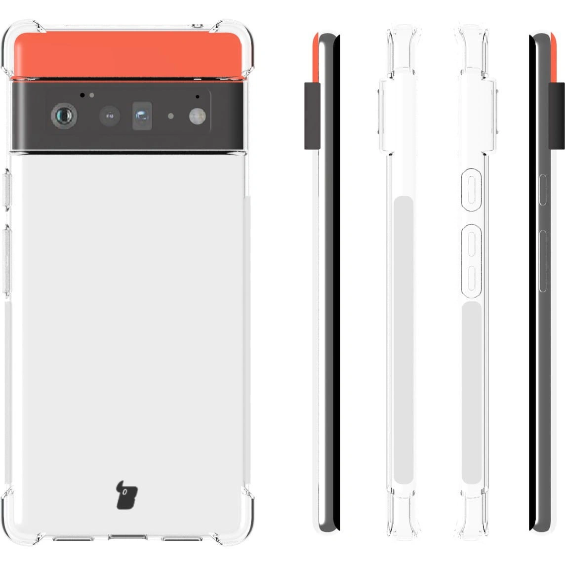Bizon Case Clear Pack case + 2x screen film + lens protector Google Pixel 6 Pro clear
