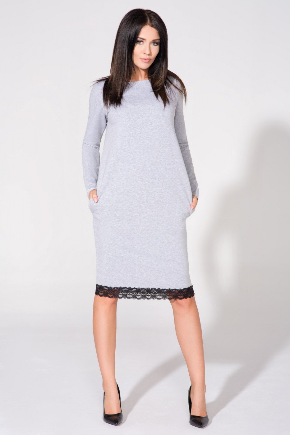 Alltagskleid model 61738 Tessita grau Damen