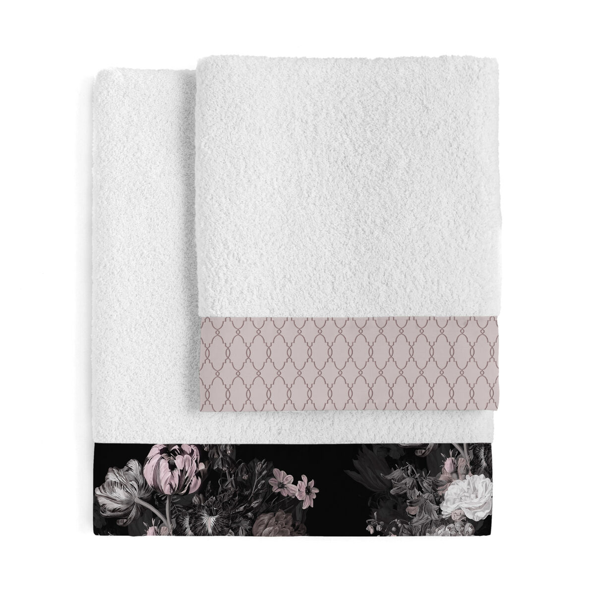 Towel set HappyFriday Onyx Multicolour 2 Pieces