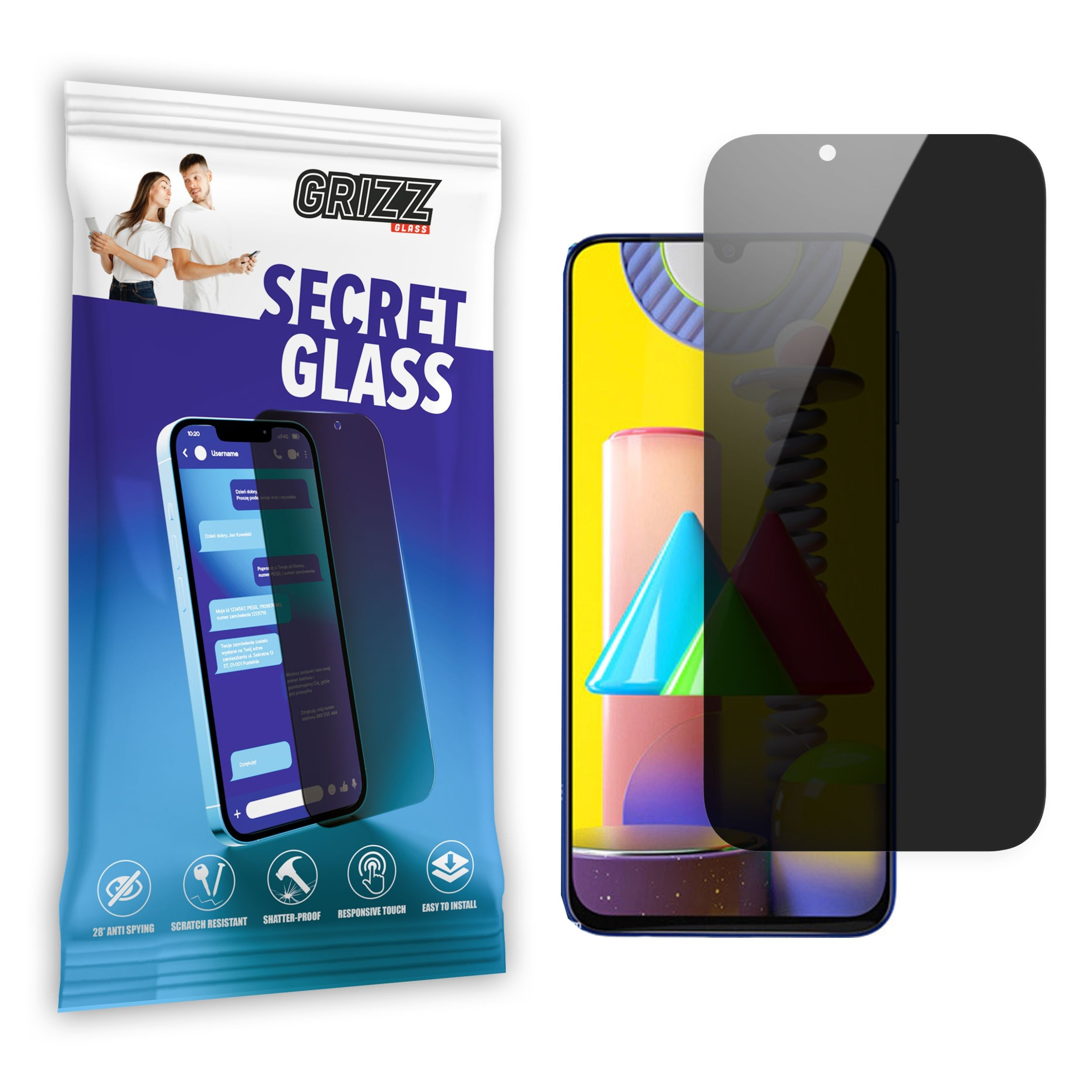GrizzGlass SecretGlass Samsung Galaxy M31 Prime