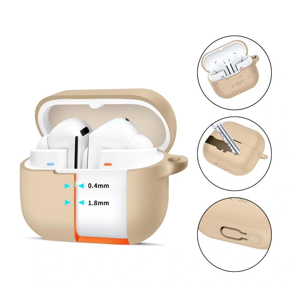 Case Tech-Protect Silicone Hook Samsung Galaxy Buds 3 / 3 Pro Cafe Latte