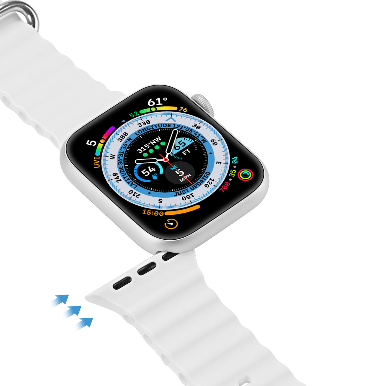Dux Ducis Strap Apple Watch 4/5/6/7/8/SE 40/41mm white (OceanWave Version)