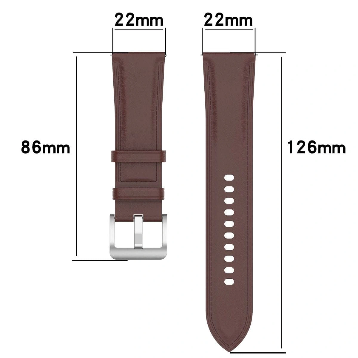 Bizon Strap Watch Casual 22 mm dark brown