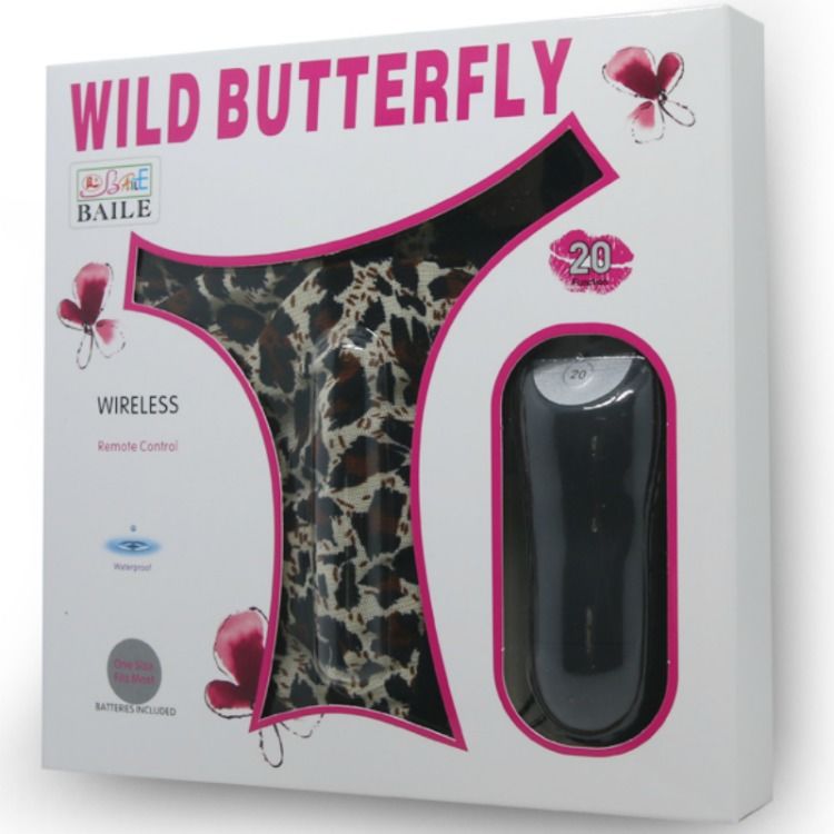 WILD BUTTERFLY VIBRATING THONG WITH REMOTE CONTROL 20 MODES