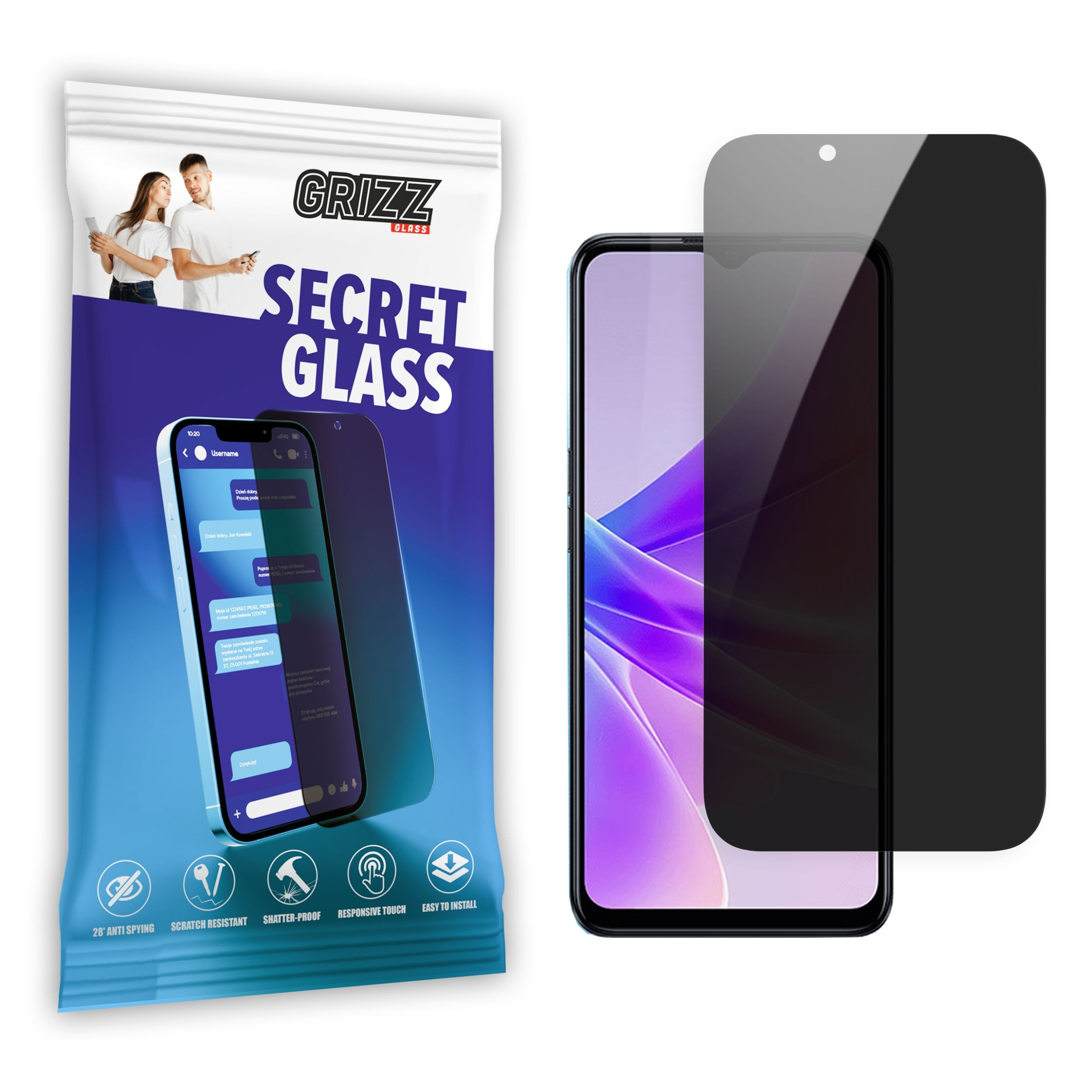 GrizzGlass SecretGlass Oppo A77 4G