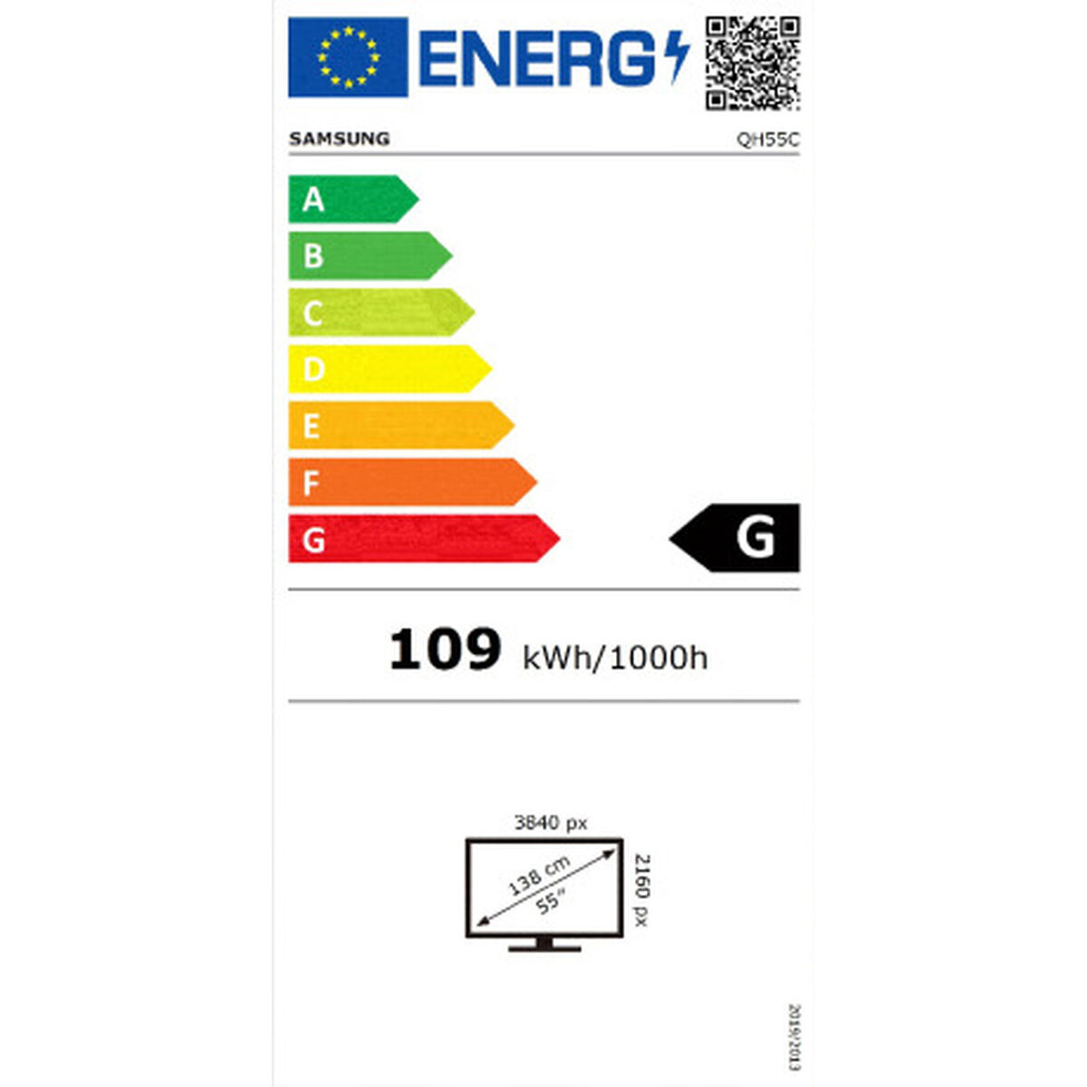 Videowall Monitor Samsung QH55C 4K Ultra HD 55"