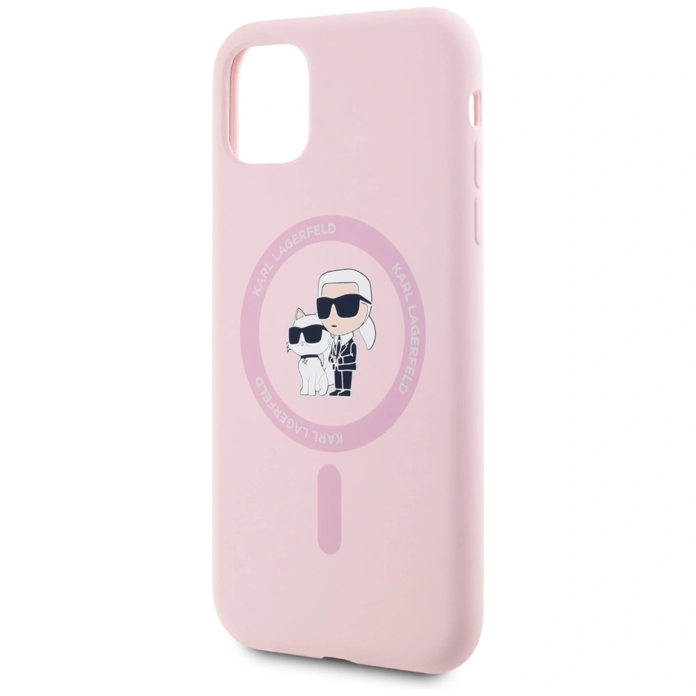 Karl Lagerfeld Silicone Karl&Choupette MagSafe Apple iPhone 11 pink