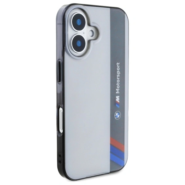BMW BMHCP16S23HTFEG Apple iPhone 16 hardcase Motorsport IML Vertical Stripe grey