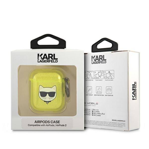 Karl Lagerfeld KLA2UCHFY Apple AirPods cover yellow Choupette