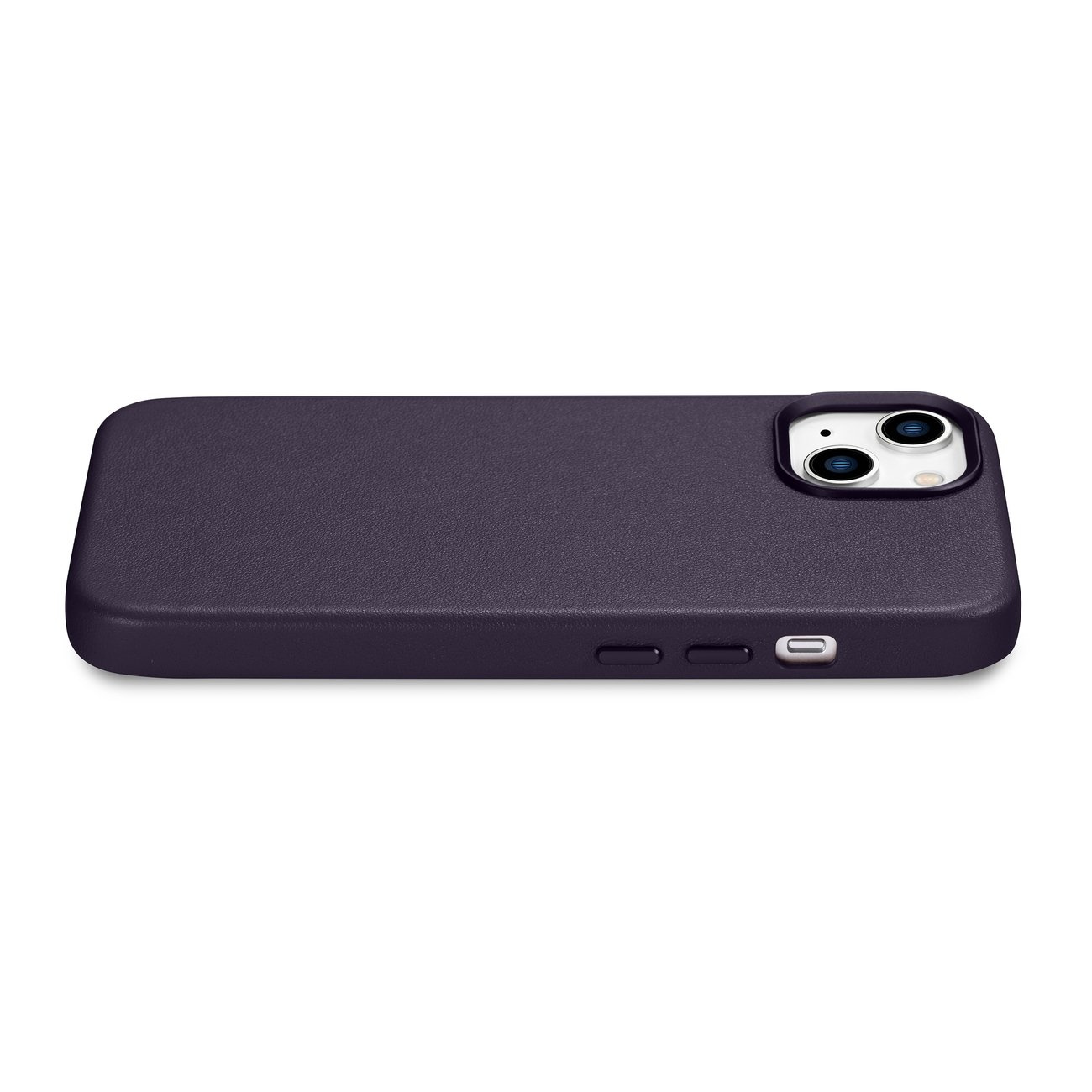 iCarer Case Leather MagSafe Apple iPhone 14 Plus dark purple