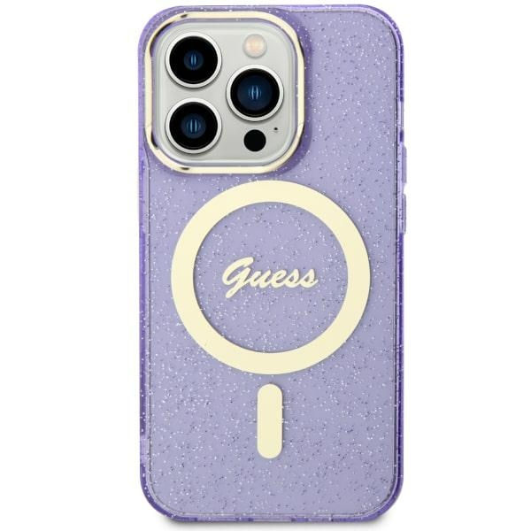 Guess GUHMN61HCMCGU Apple iPhone 11/XR purple hardcase Glitter Gold MagSafe
